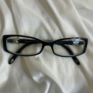 Tiffany and Co Eyeglasses black frames with signature Tiffany blue trim